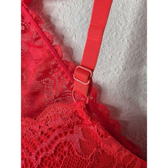 Victoria's Secret Push Up Bra 34DD Lace Racerback Front Closure Underwire - Picture 7 of 7